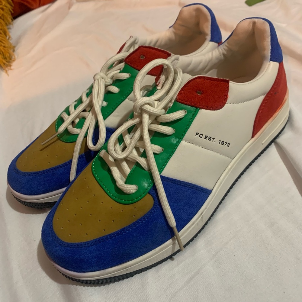 French Connection Multicolor Suede & Leather Sneakers